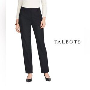 NEW TALBOT’S Women’s Classic Signature Straight Leg Black Pants size 10 Career